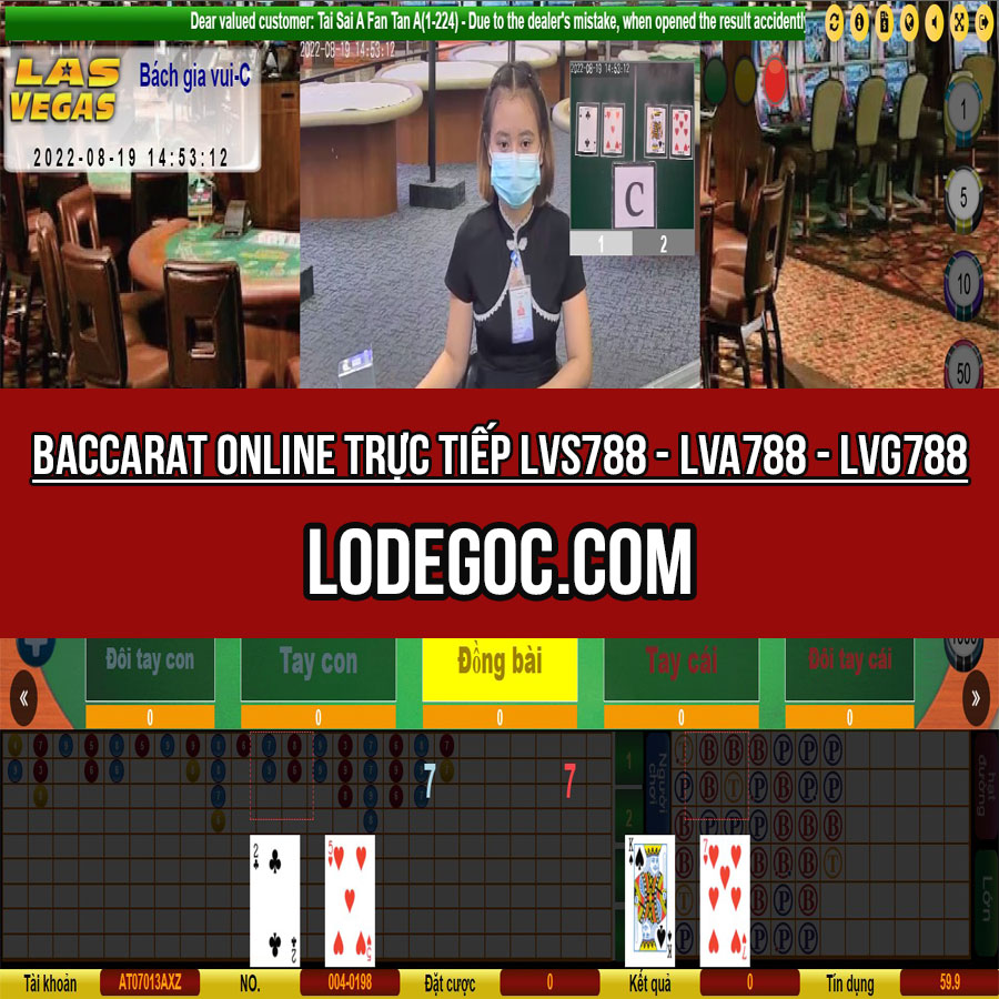 Baccarat online trực tuyến LVS788 (LVA788, LVG788)