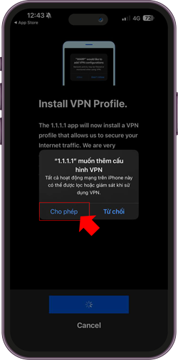 Cài đặt VPN 1.1.1.1